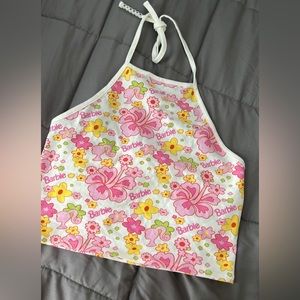 Women’s Barbie forever 21 collar cropped halter top